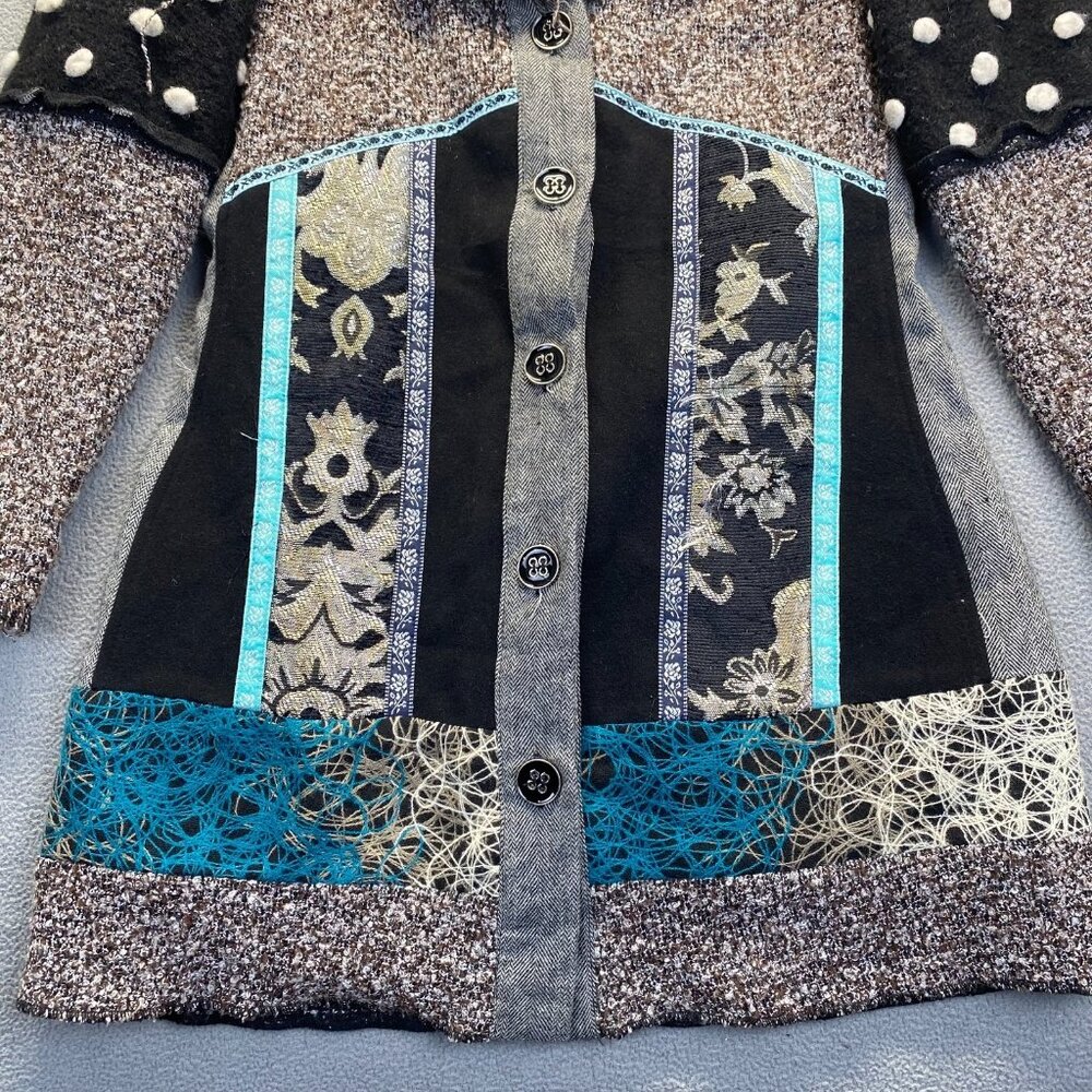 Dor Dor Couture Art-To-Wear Women's Size‎ Small  Button Up Lined Coat - Picture 10 of 13